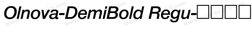 Olnova-DemiBold Regu字体转换